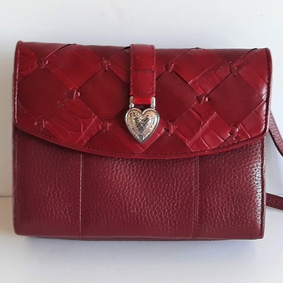 Brighton Handbags - Brighton red leather organizer crossbody bag